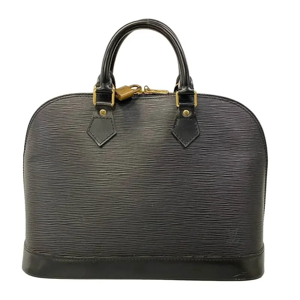 Louis Vuitton Alma Epi Handbag M52142 Noir Gold Hardware